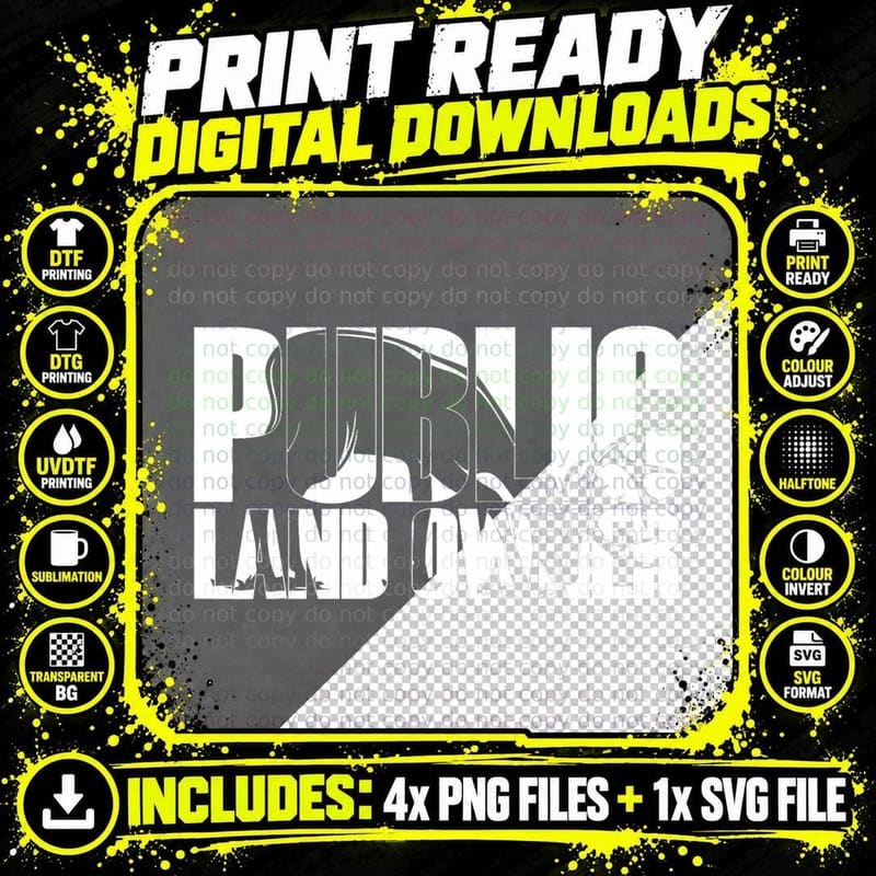 Public Land Owner - Hunting, Hiking, Camping T-Shirt Png SVG Digital Bundle