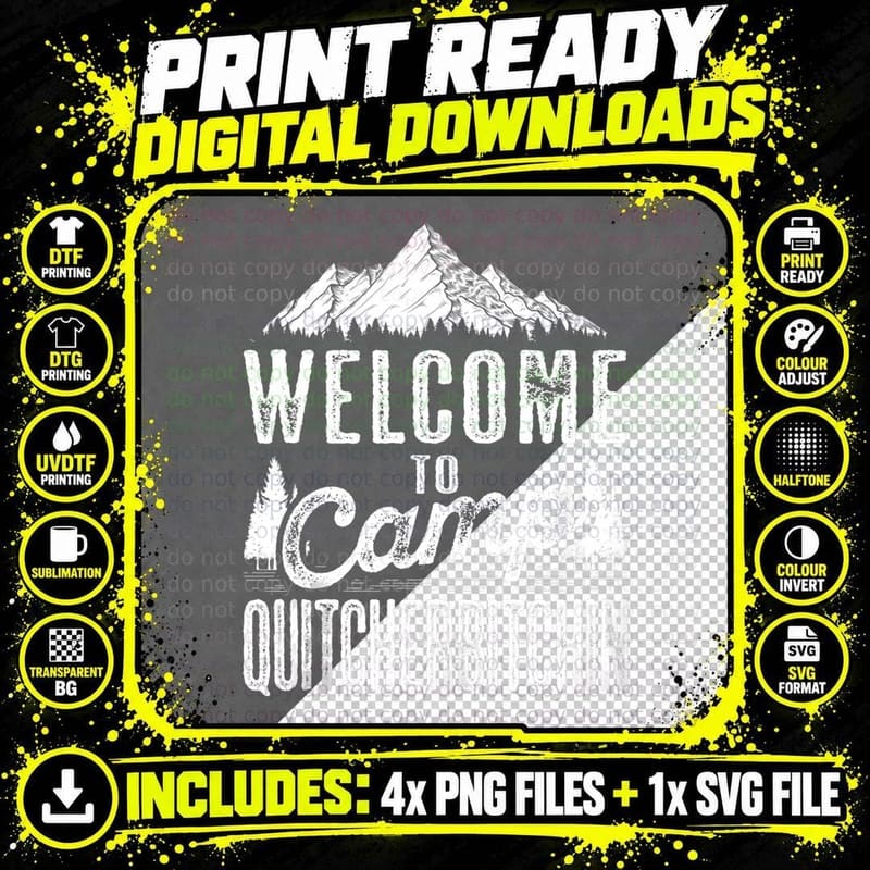 Sarcastic Camping Shirts with Saying Camp Png SVG Digital Bundle