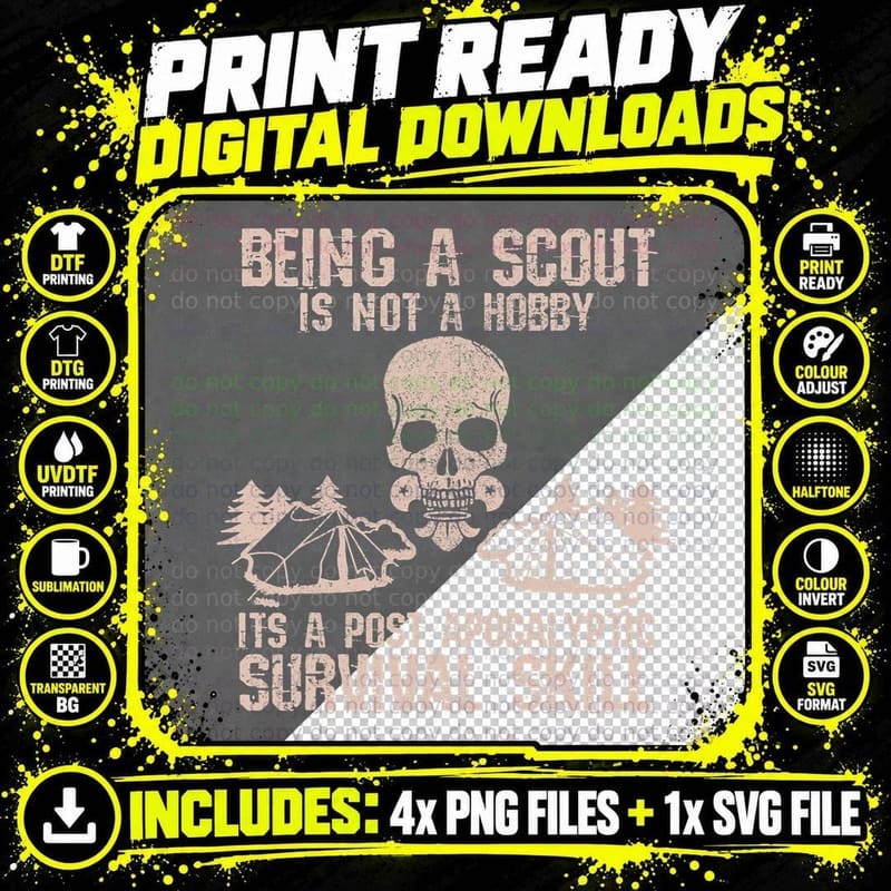 Scout T-Shirt - Funny Outdoor Camping Shirt Gift Png SVG Digital Bundle
