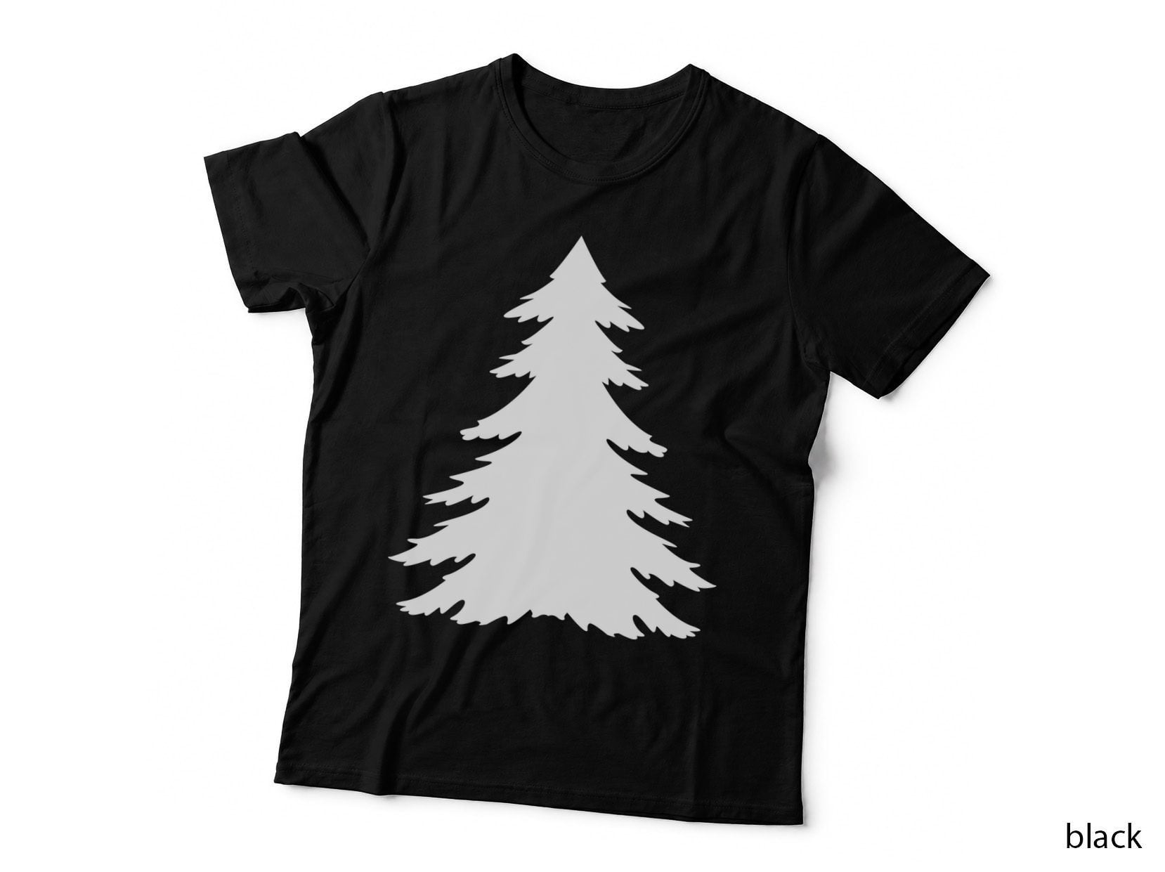 Single Decorative Evergreen Tree Outdoor T-Shirt, Nature Adventure Graphic Tee