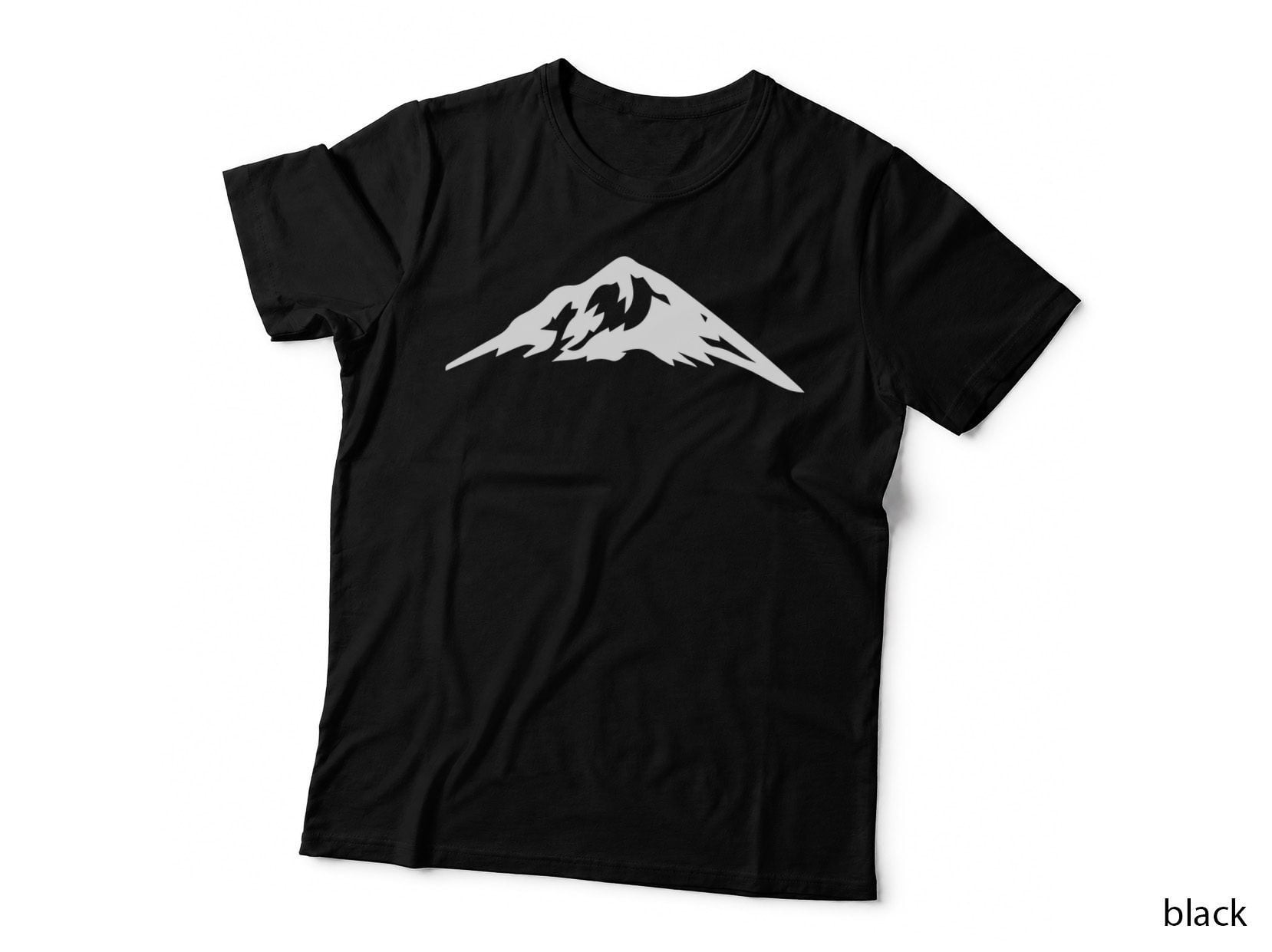 Single Detailed Shaded Mountain Peak Outdoor T-Shirt