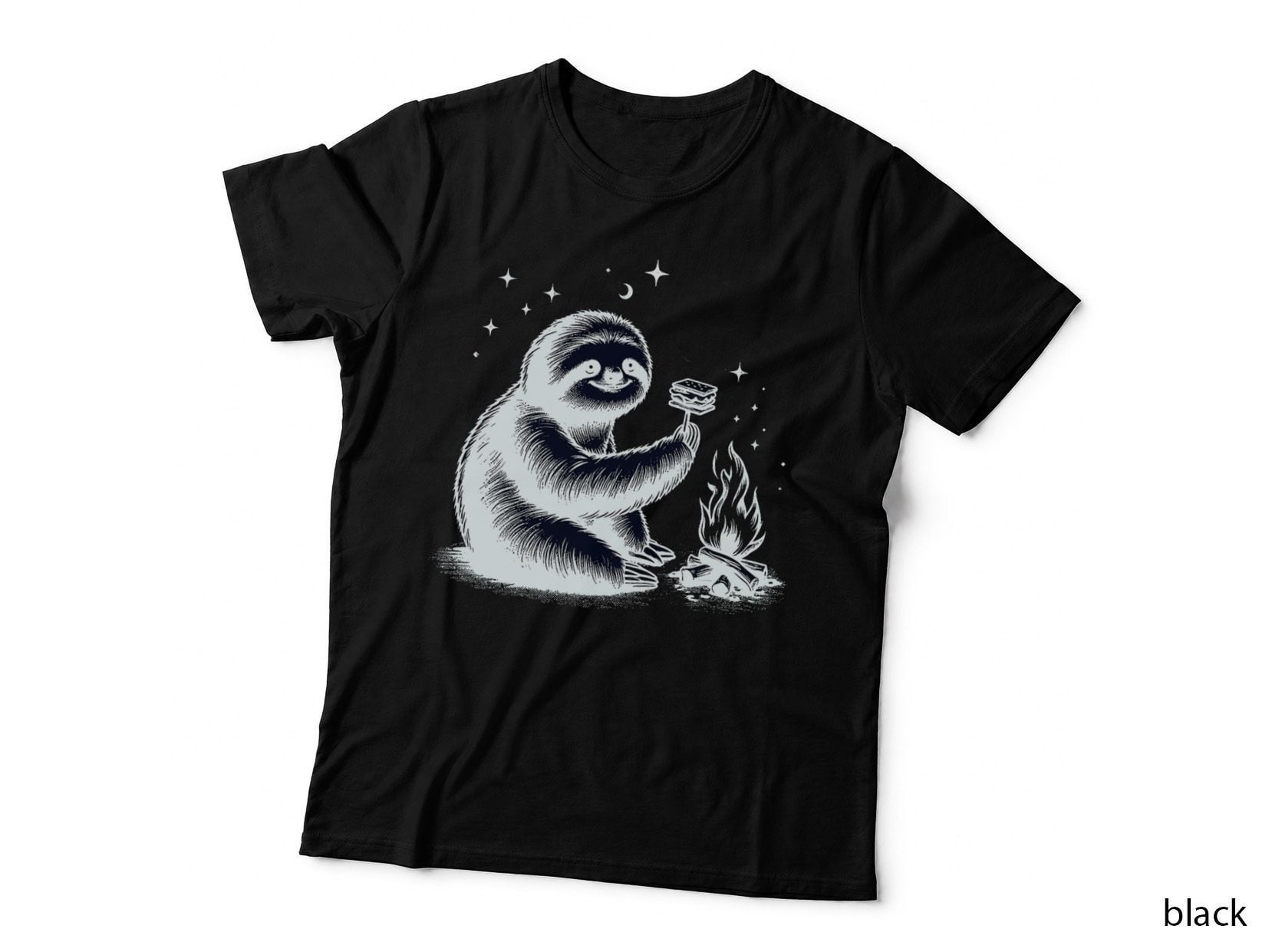 Sloth S'more Campfire Funny Sloth Vintage Camping & Hiking T-Shirt