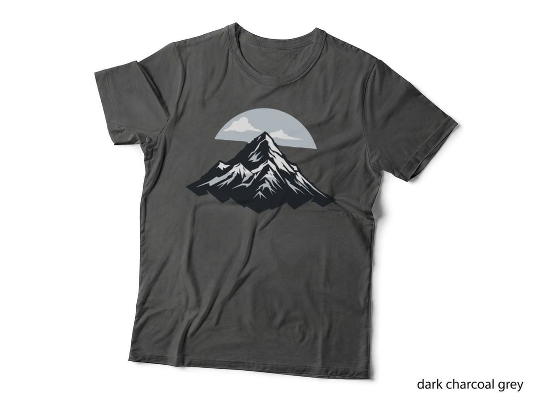 Snow Mountain Clouds Forest Outdoor T-Shirt, Nature Adventure Graphic Tee