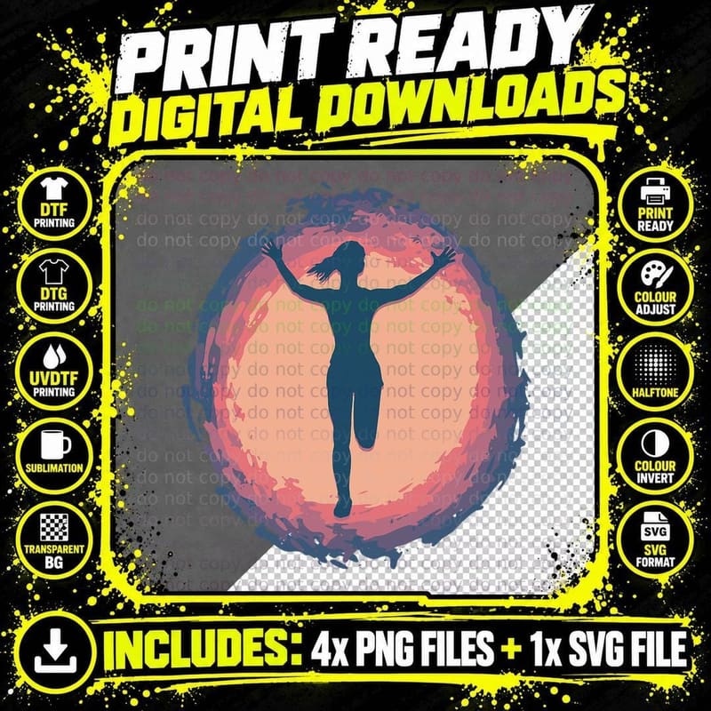 Splash Marathon, Trail Running T-Shirt Png SVG Digital Bundle