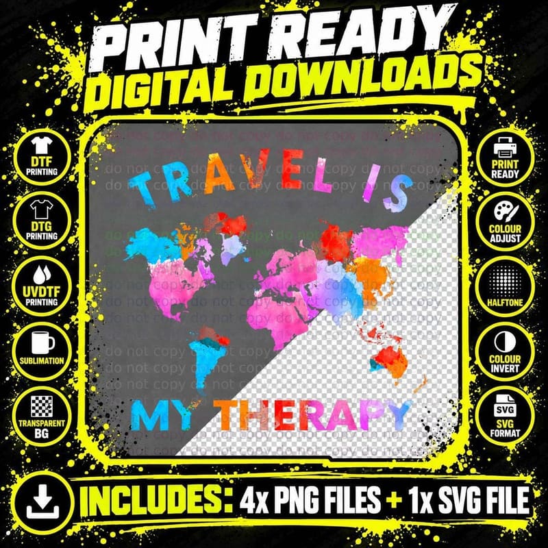 Traveler Camping Trip World Statement Travel Is My Png SVG Digital Bundle