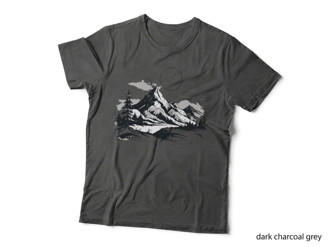 Volcano Mountain Snow-Capped Outdoor T-Shirt, Nature Adventure Graphic Tee