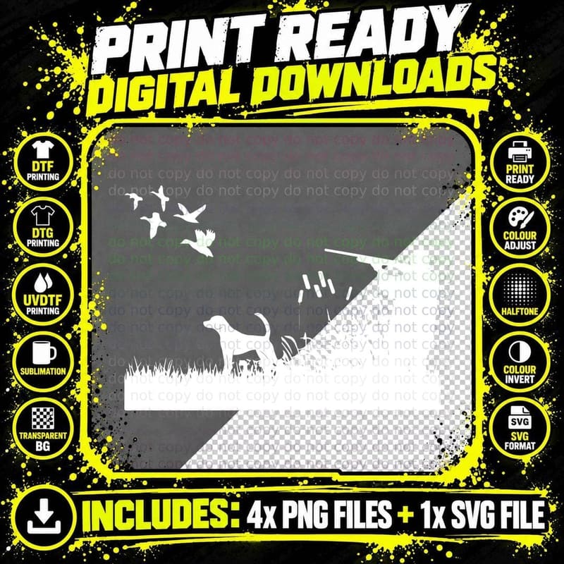 Waterfowl Hunting Reeds Landscape Outdoor T-Shirt Png SVG Digital Bundle