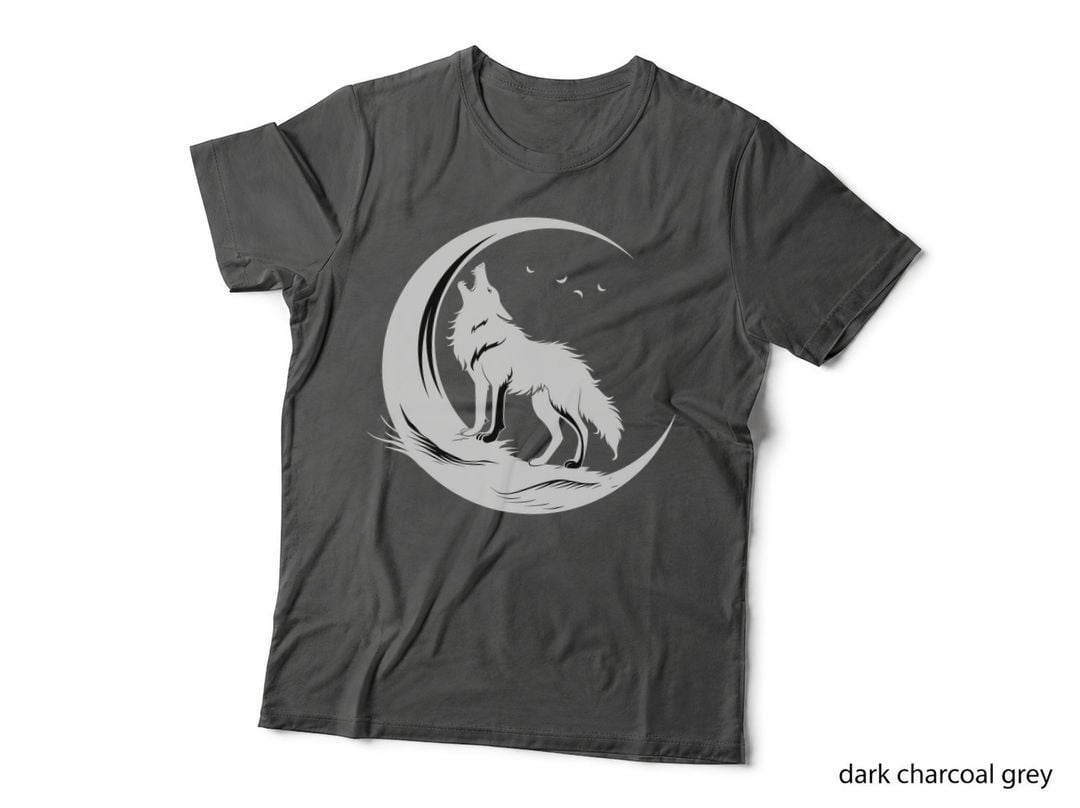 Wolf Howling Moon Night Outdoor T-Shirt, Nature Adventure Graphic Tee