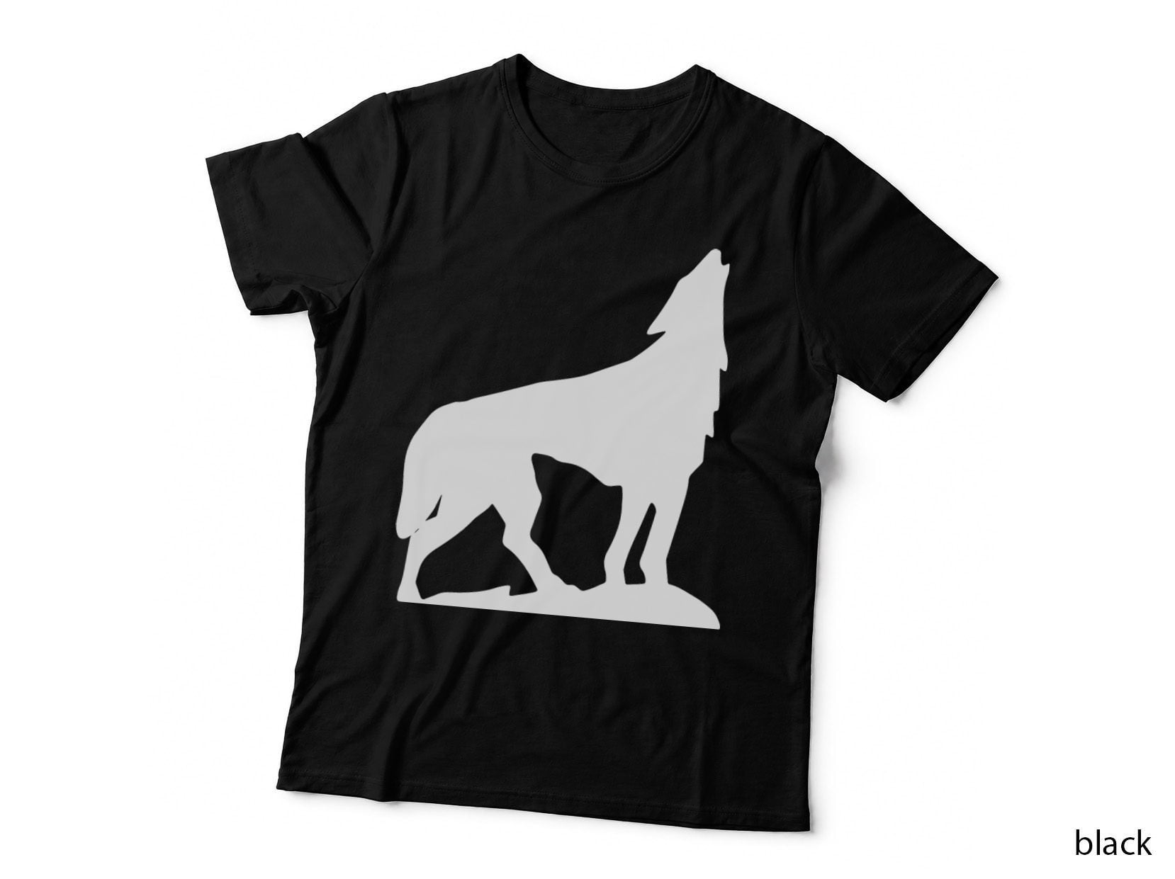 Wolf Howling on Hind Outdoor T-Shirt, Nature Adventure Graphic Tee