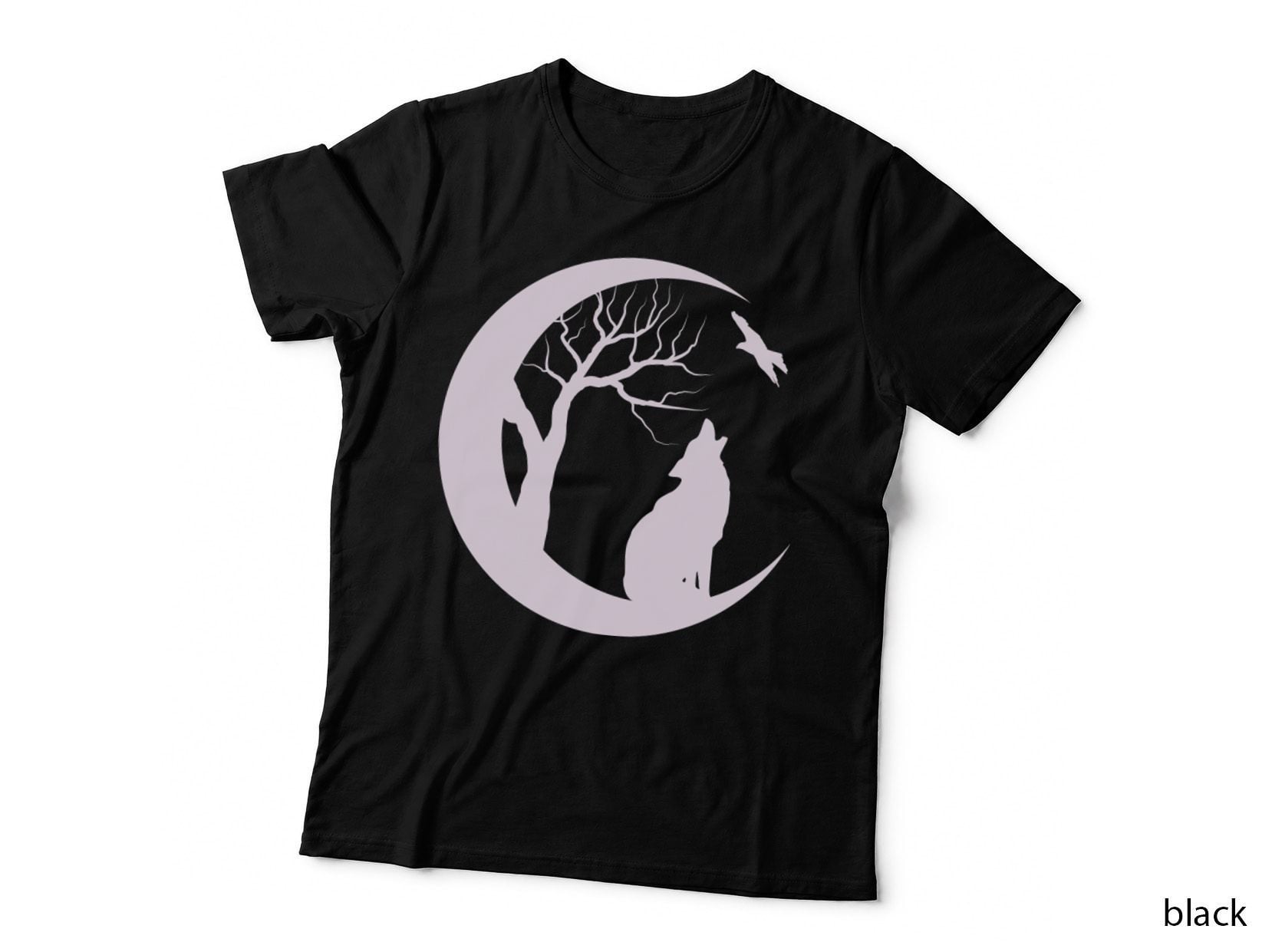 Wolf Moon Wildlife Howling Outdoor T-Shirt, Nature Adventure Graphic Tee