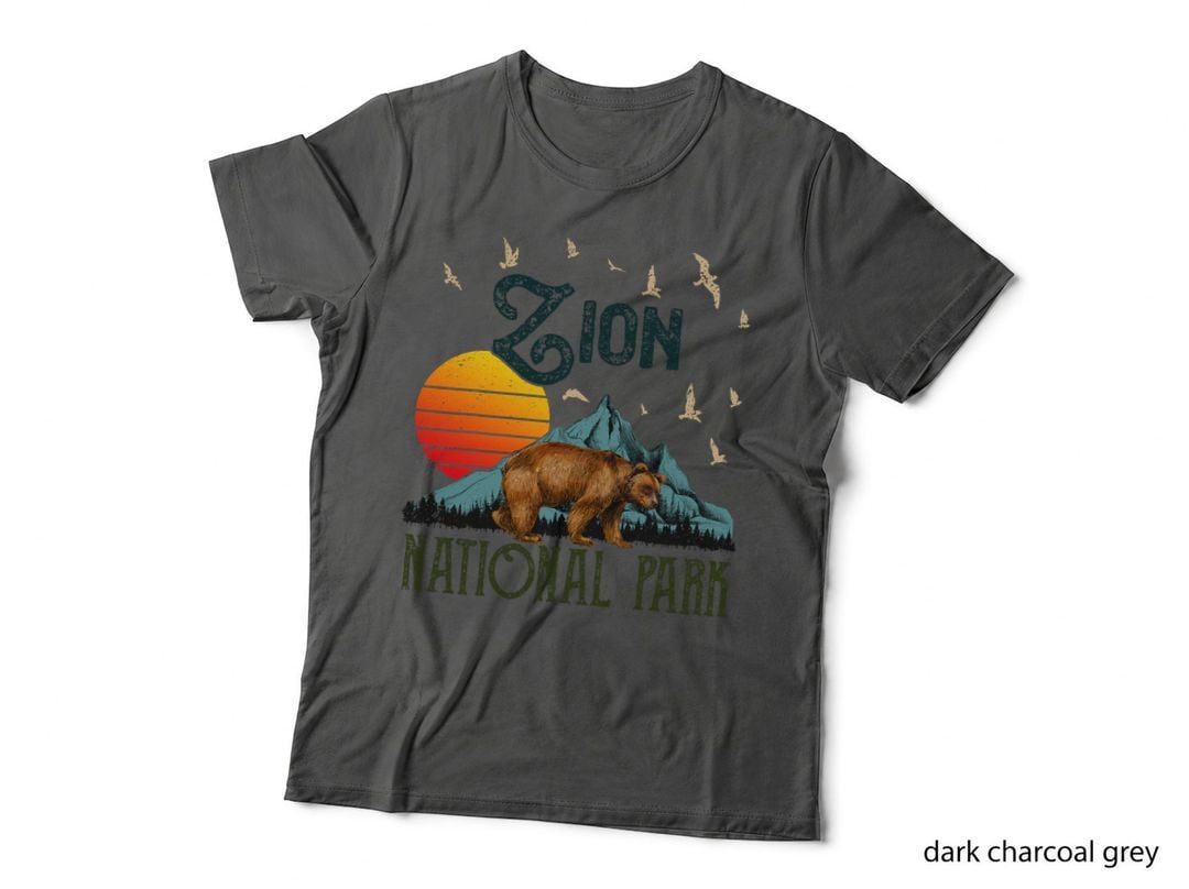 Zion National Park Moutains Camping Bear Outdoor T-Shirt