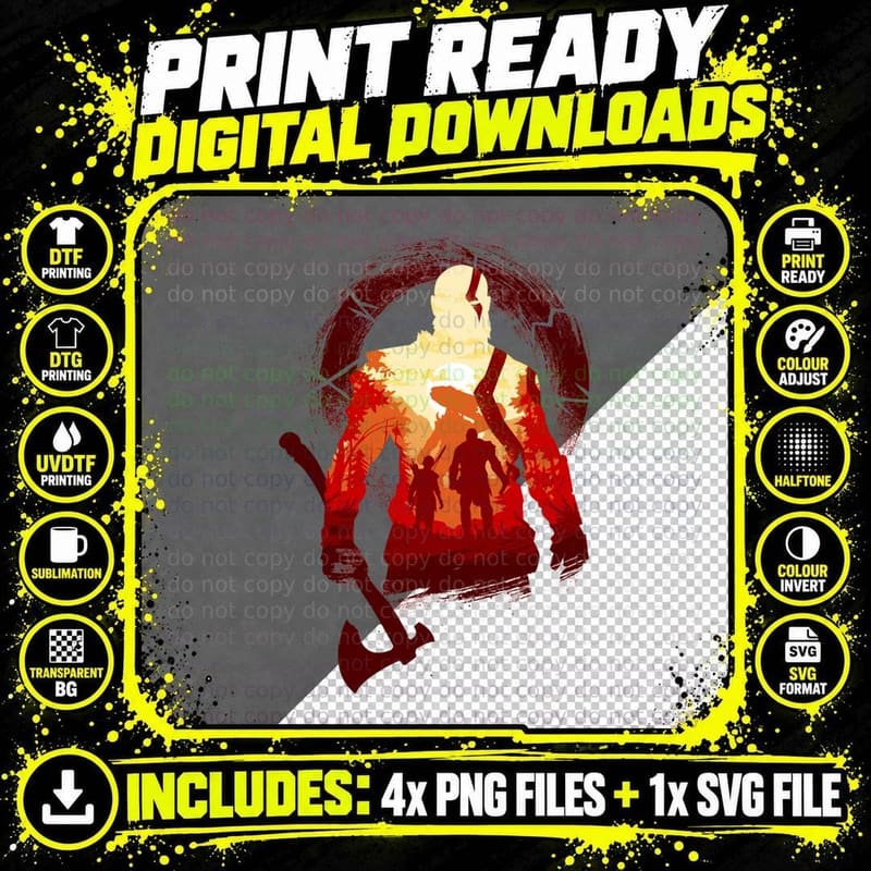Adventure of the Gods T-Shirt Png SVG Digital Bundle