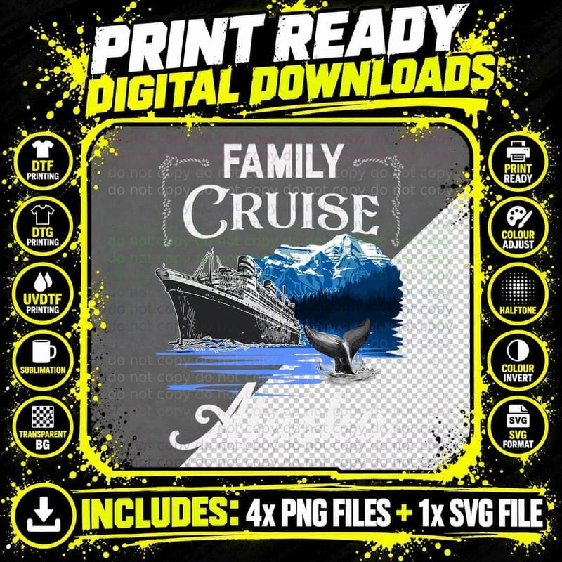 Alaska Family Cruise T-Shirt, Adventure Travel Png SVG Digital Bundle