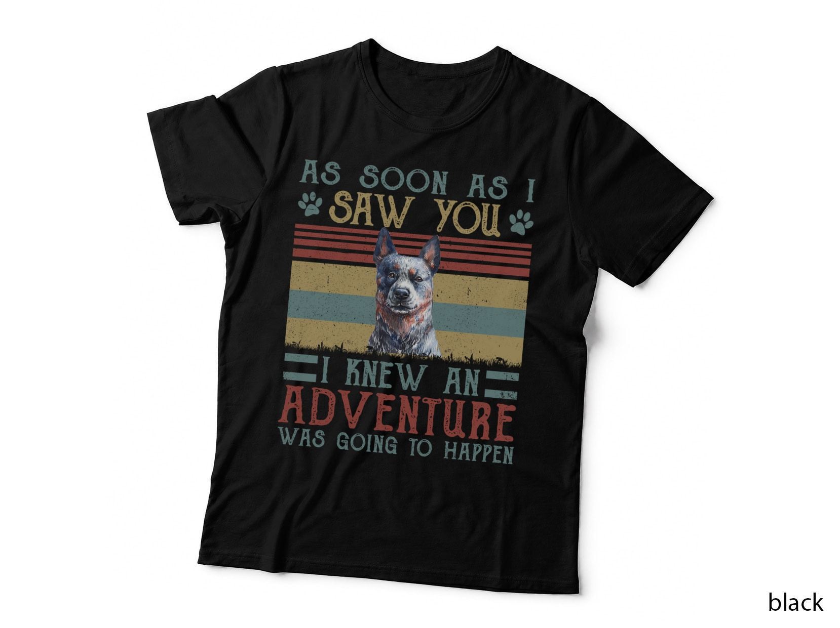 Australian Cattle Dog T-Shirt, Vintage Adventure Style, Pet Lover Apparel