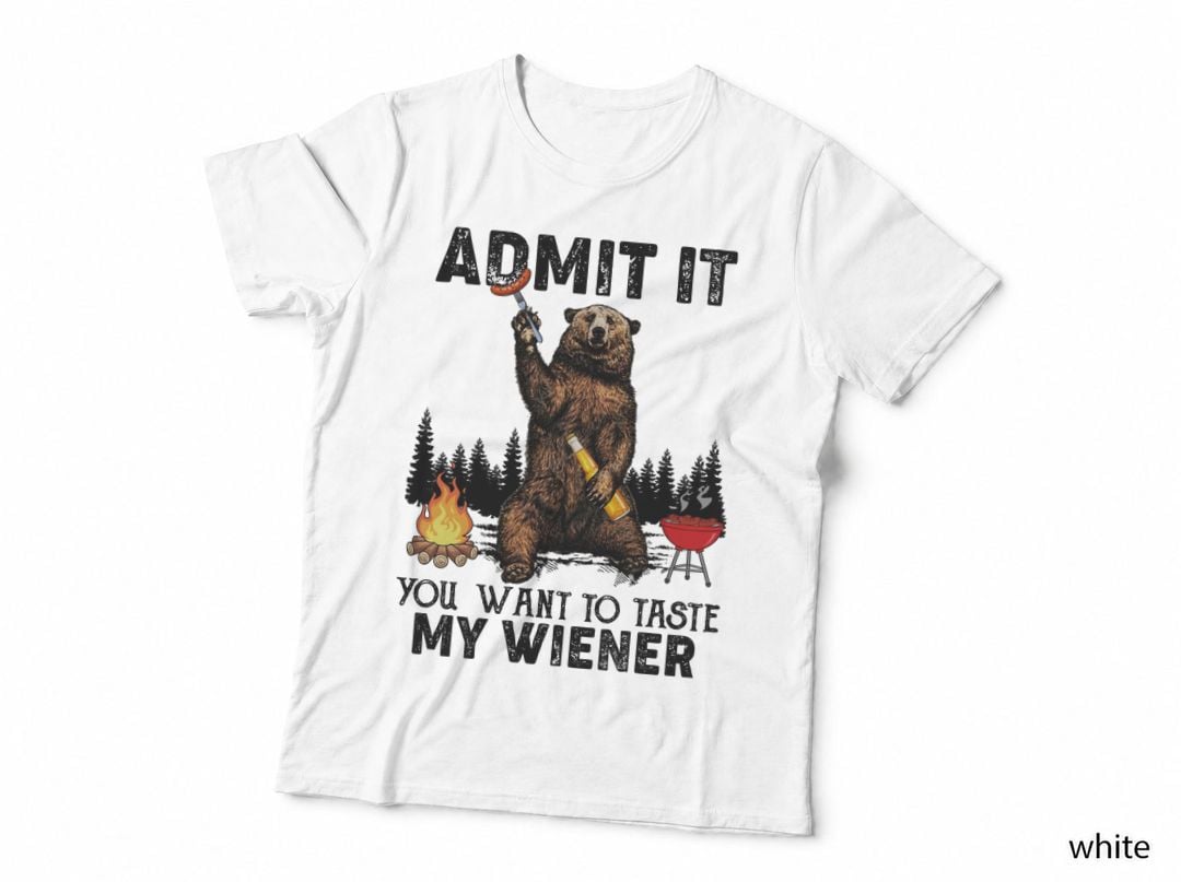 Bear Grilling T-Shirt, Funny Camping Design, Pet Lover Apparel