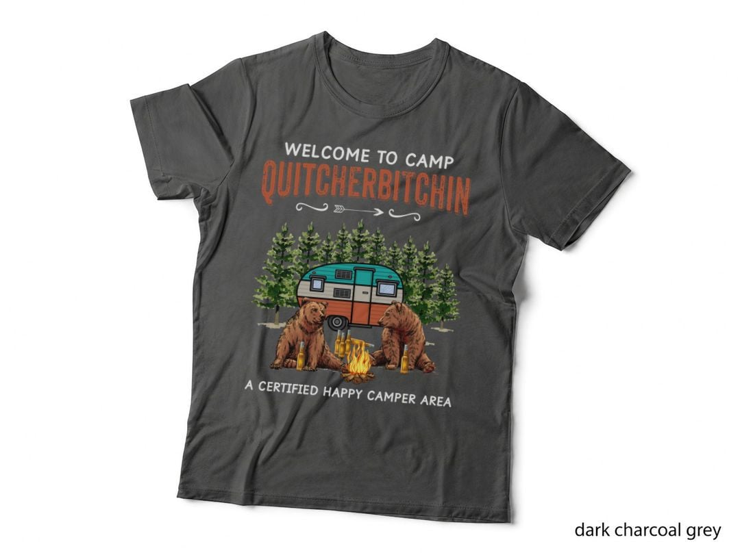 Bears Around Campfire T-Shirt, Camping Adventure Style, Pet Lover Apparel
