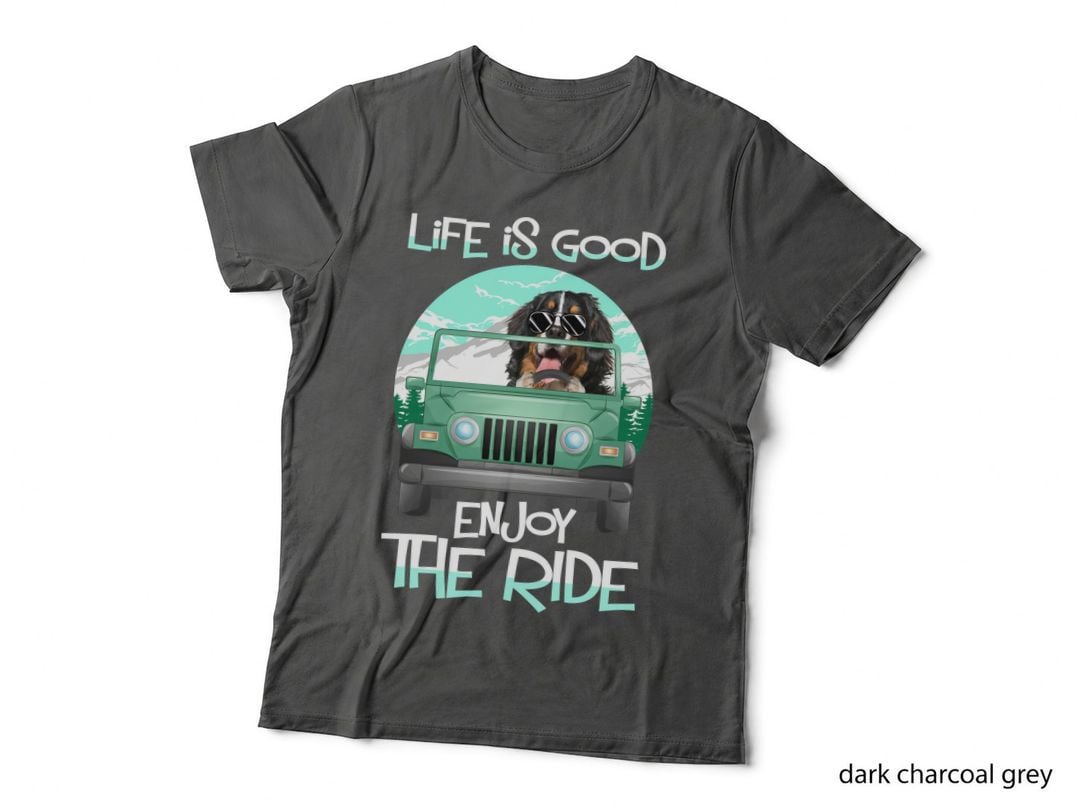 Bernese Mountain Dog T-Shirt, Adventure Vibes, Pet Lover Apparel