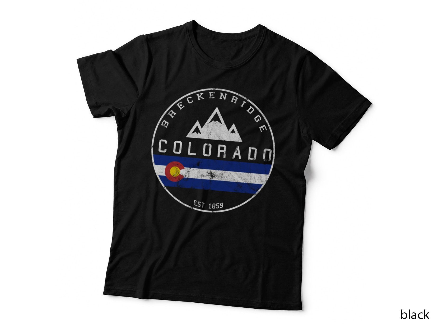 Breckenridge Colorado Flag Hoodie Sweatshirt - Snowboard T-Shirt