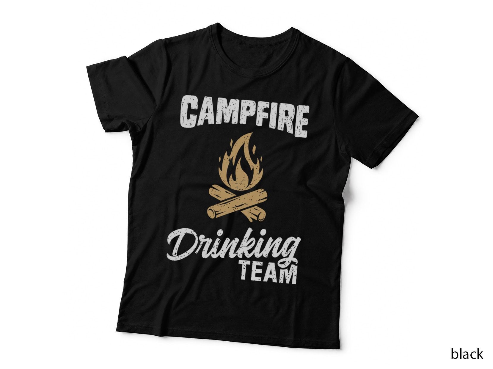 Campfire Drinking Team T Shirt Camping Lover Camper Funny T-Shirt