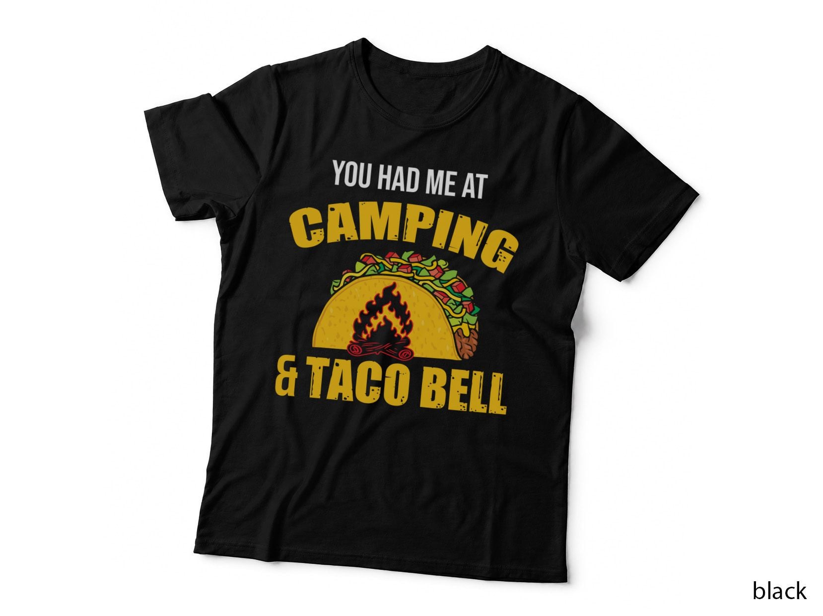 Camping & Taco Bell T-Shirt, Adventure Foodie Style