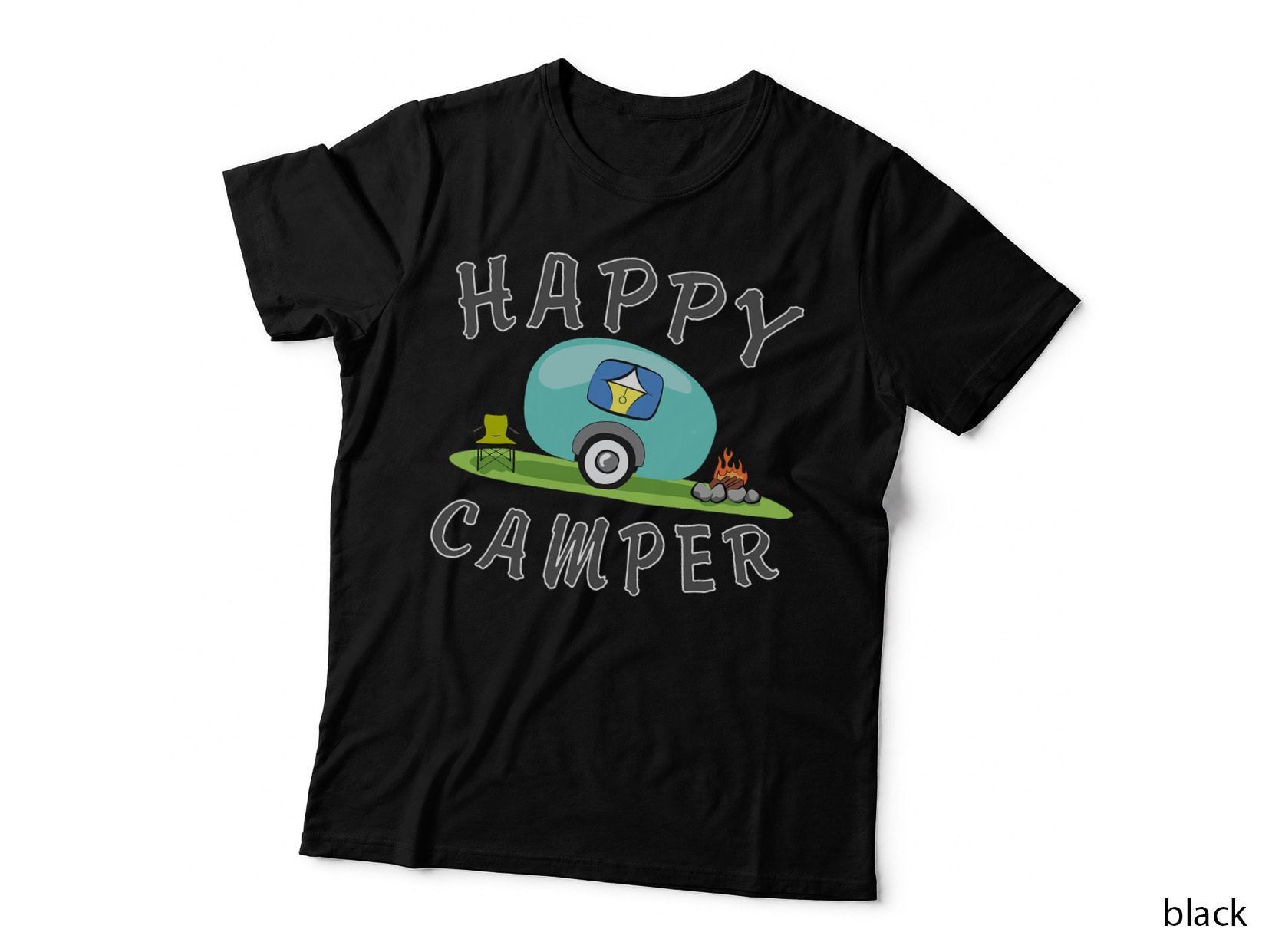 Camping - Happy Camping Trailer Camper T-Shirt