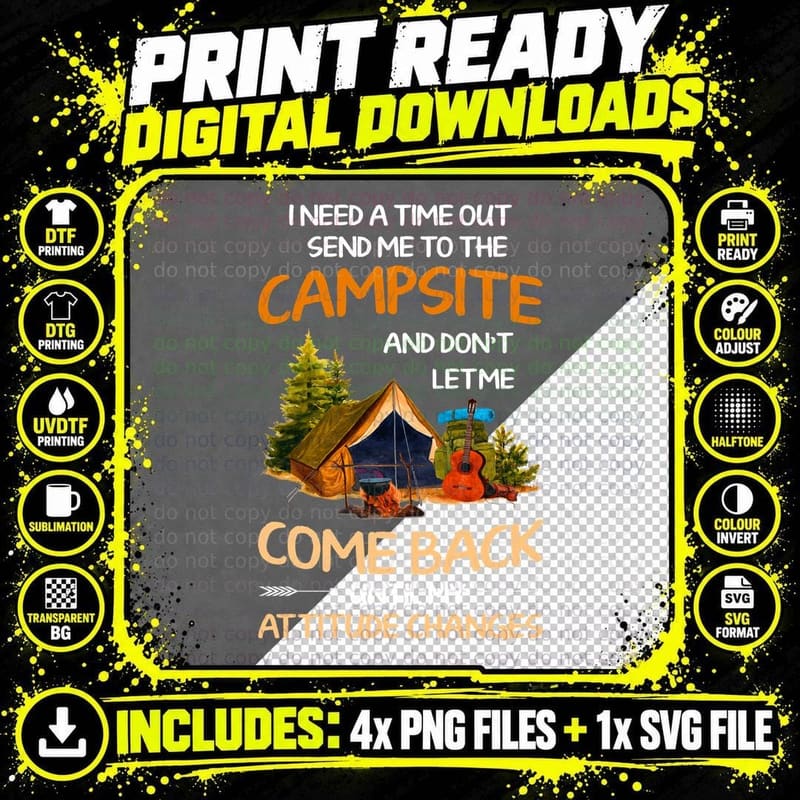Campsite Come Back T-Shirt, Adventure Camping Style Png SVG Digital Bundle