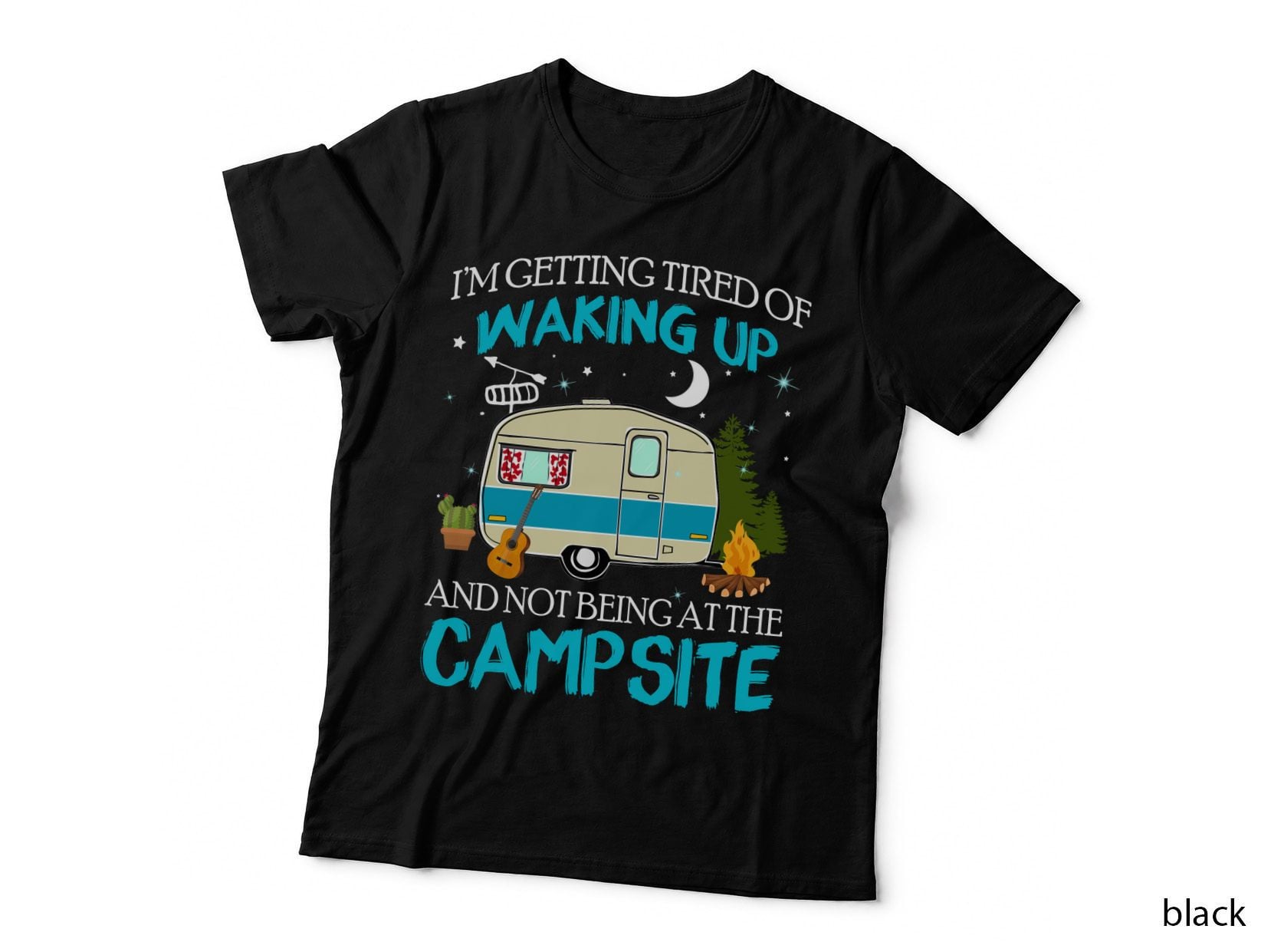 Campsite Waking up T-Shirt, Camping Adventure Style, Nature Lovers Apparel