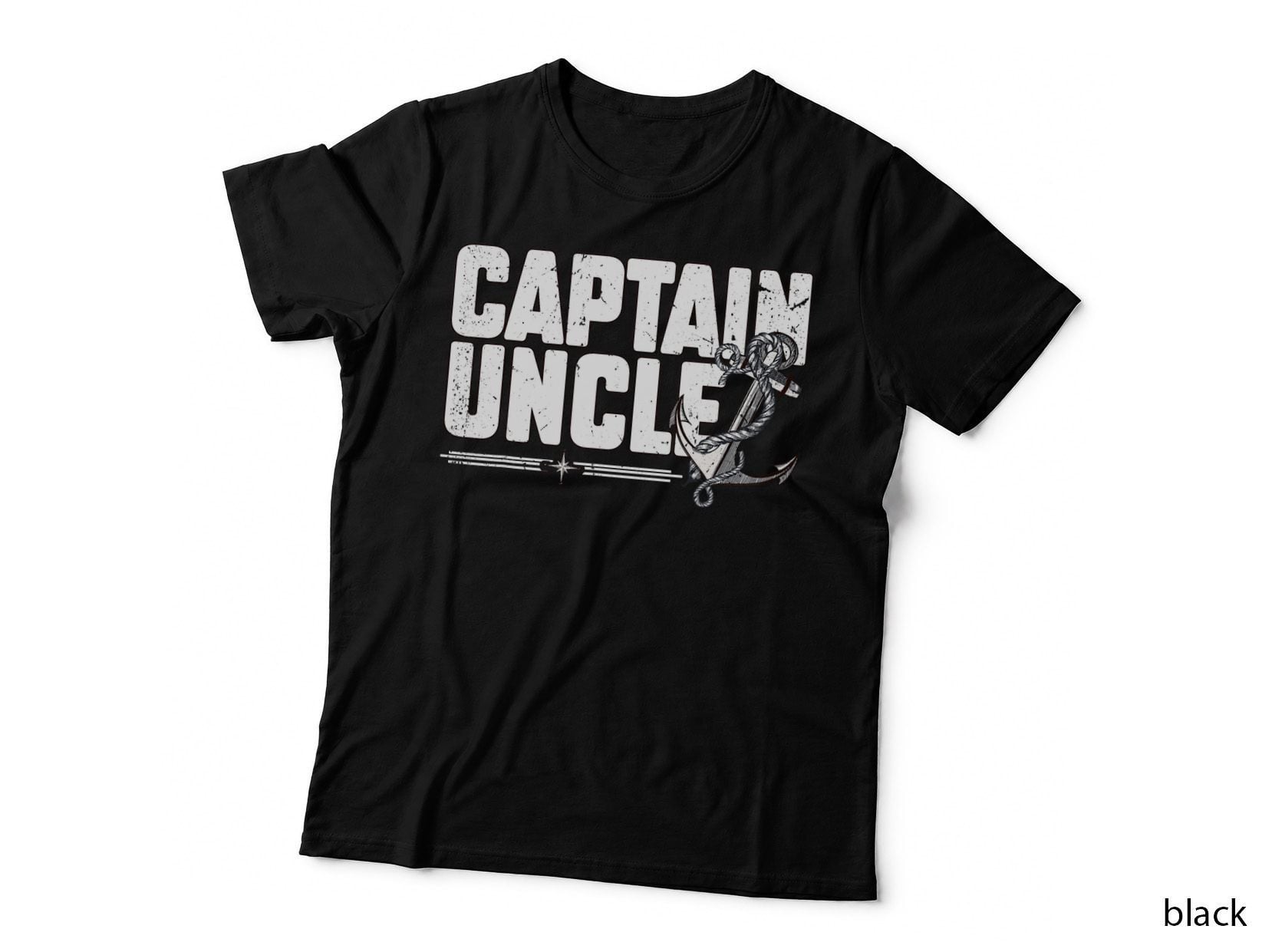 Captain Uncle Pontoon Sailing Boat Anchor T-Shirt, Nautical Adventure Style