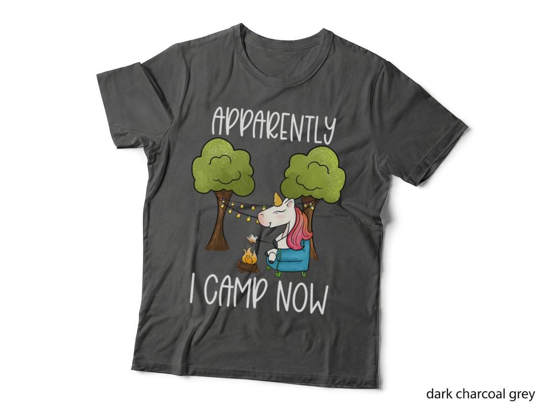 Childrens Glamping Gear Unicorn Camping Stuff Campfire Smore T-Shirt