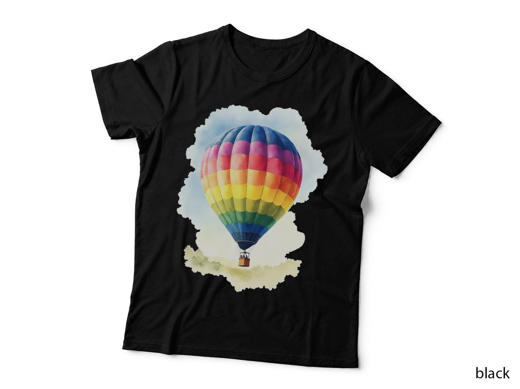 Colorful Hot Air Balloon Adventure Travel Artwork T-Shirt
