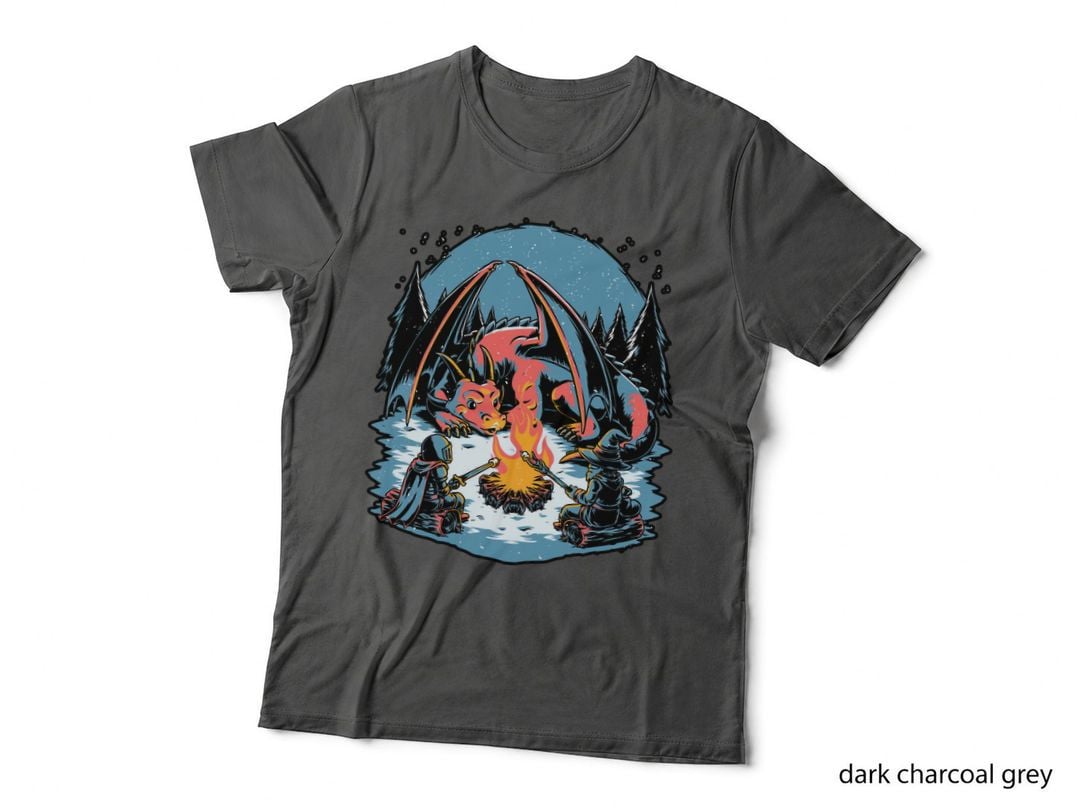 Cozy Dragon Fantasy T-Shirt, Fantasy Adventure Tee, Gift for Fantasy Lovers