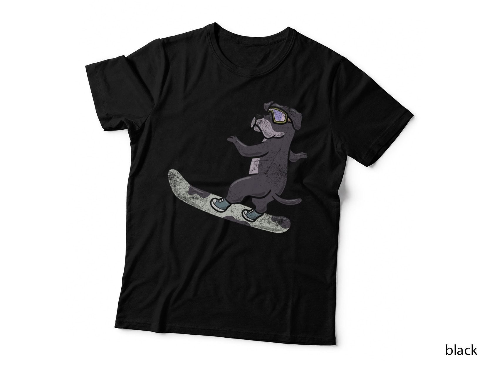 Dog Mom Dog Dad Snowboarding Snow Winter Sport Ice Snowboard T-Shirt