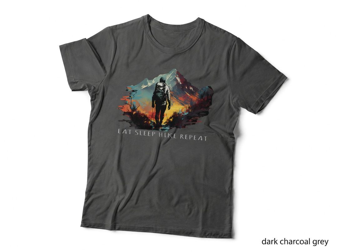 Eat Sleep Hike Repeat Hiking Camping Retro Vintage T-Shirt