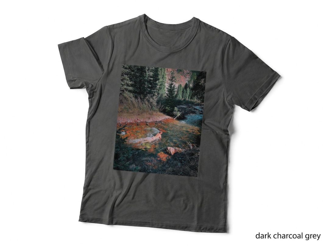 Forest River Relaxation T-Shirt, Nature Inspired, Outdoor Adventure Style