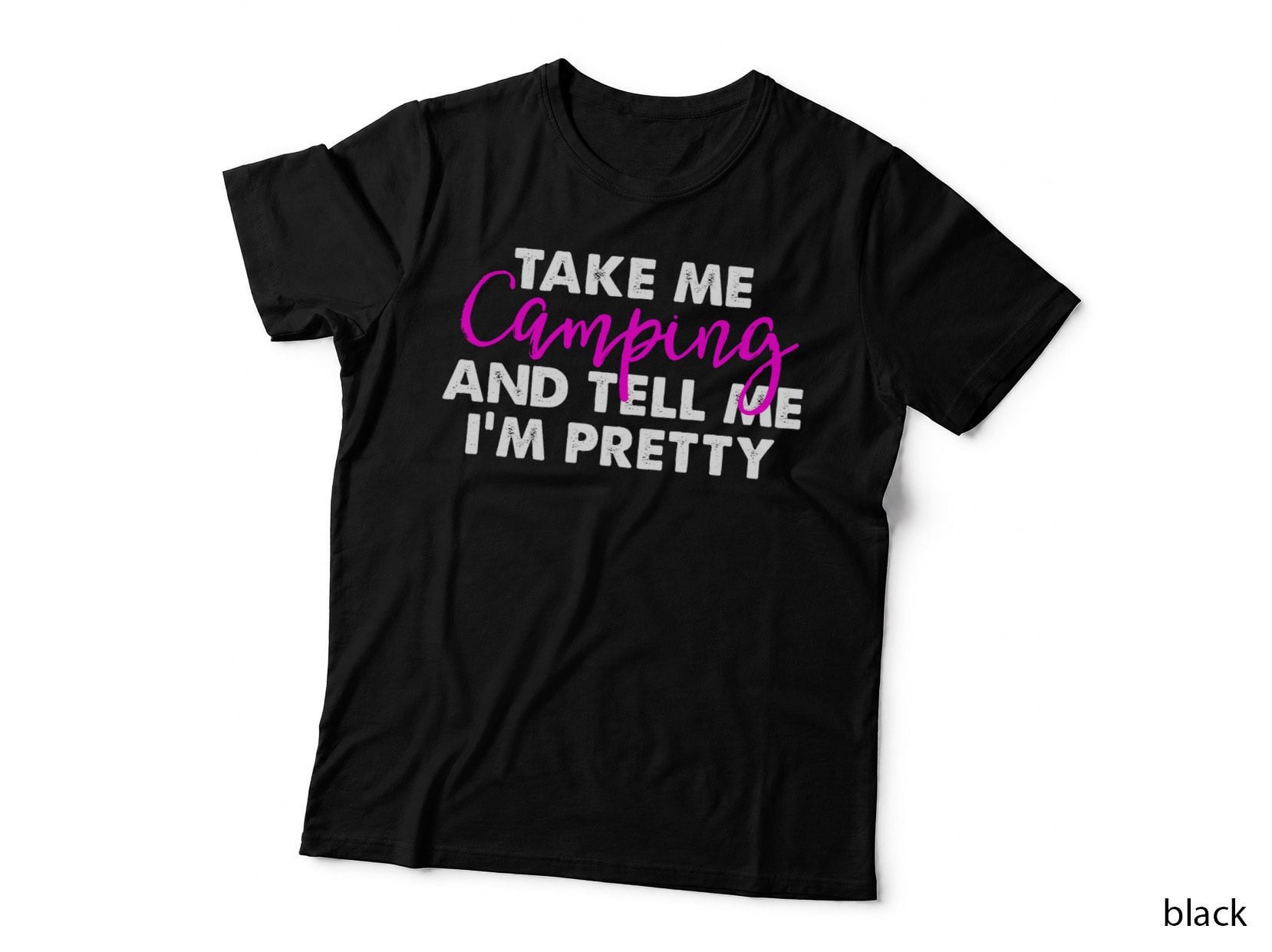Funny Camping Hoodie Women Sarcastic Pink Hiking, Novelty Gift T-Shirt