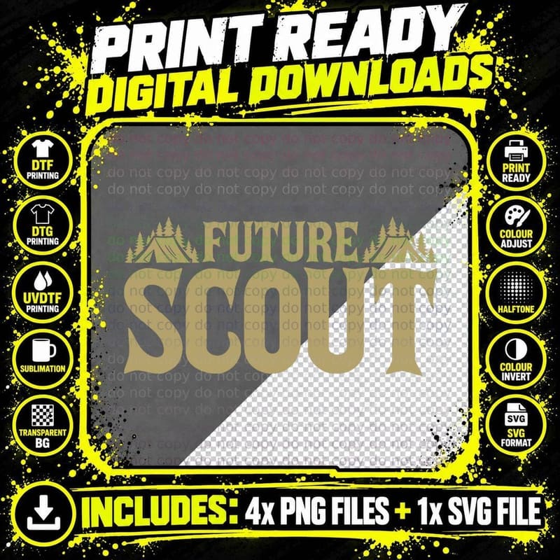 Future Scout Camping & Hiking Scouting T-Shirt Png SVG Digital Bundle