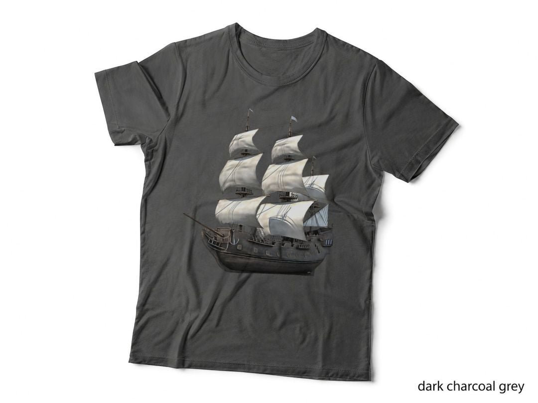 Galleon Sailing Ship T-Shirt, Nautical Adventure Style, Pirate Ship Apparel