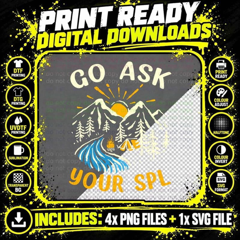 Go Ask Your Spl Senior Patrol Leader Campfire Camping Png SVG Digital Bundle