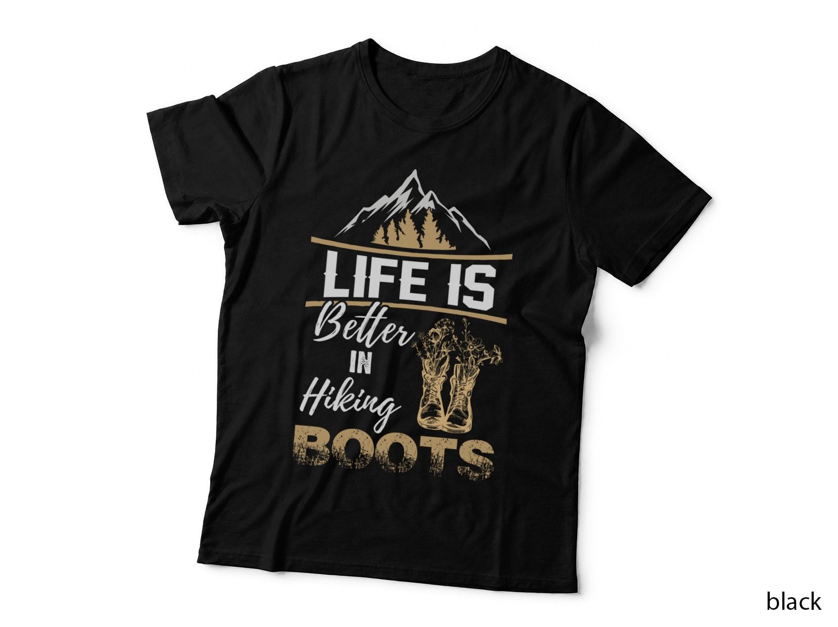 Hiking Boots T-Shirt, Adventure Outdoor Style, Nature Lovers Apparel