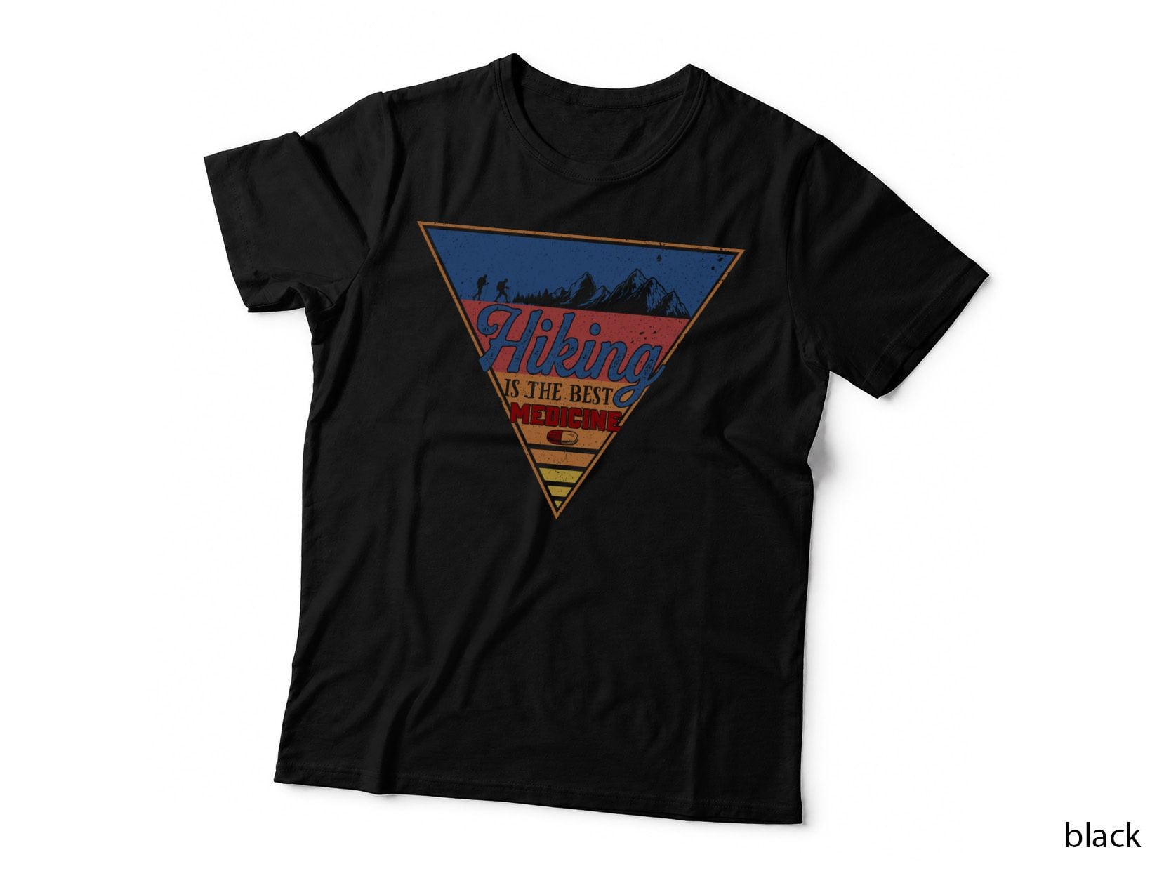 Hiking Is the Best Medicine T-Shirt, Nature Adventure Style