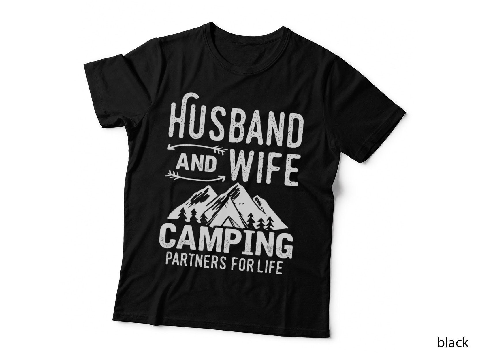 Husband and Wife Camping Partner for Life T-Shirt
