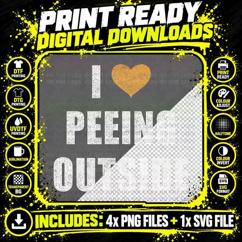 I Love Peeing Outside Funny Hiking Camping Outdoors Png SVG Digital Bundle