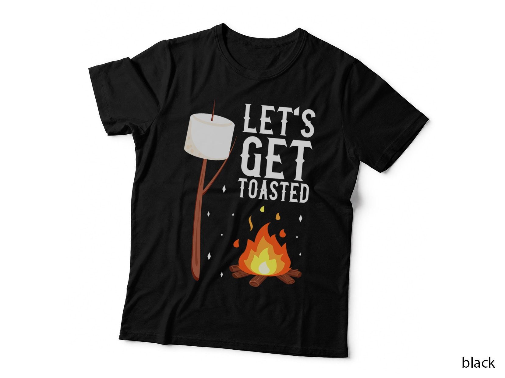 Let's Get Toasted S'more Marshmallow Camping Lover T-Shirt