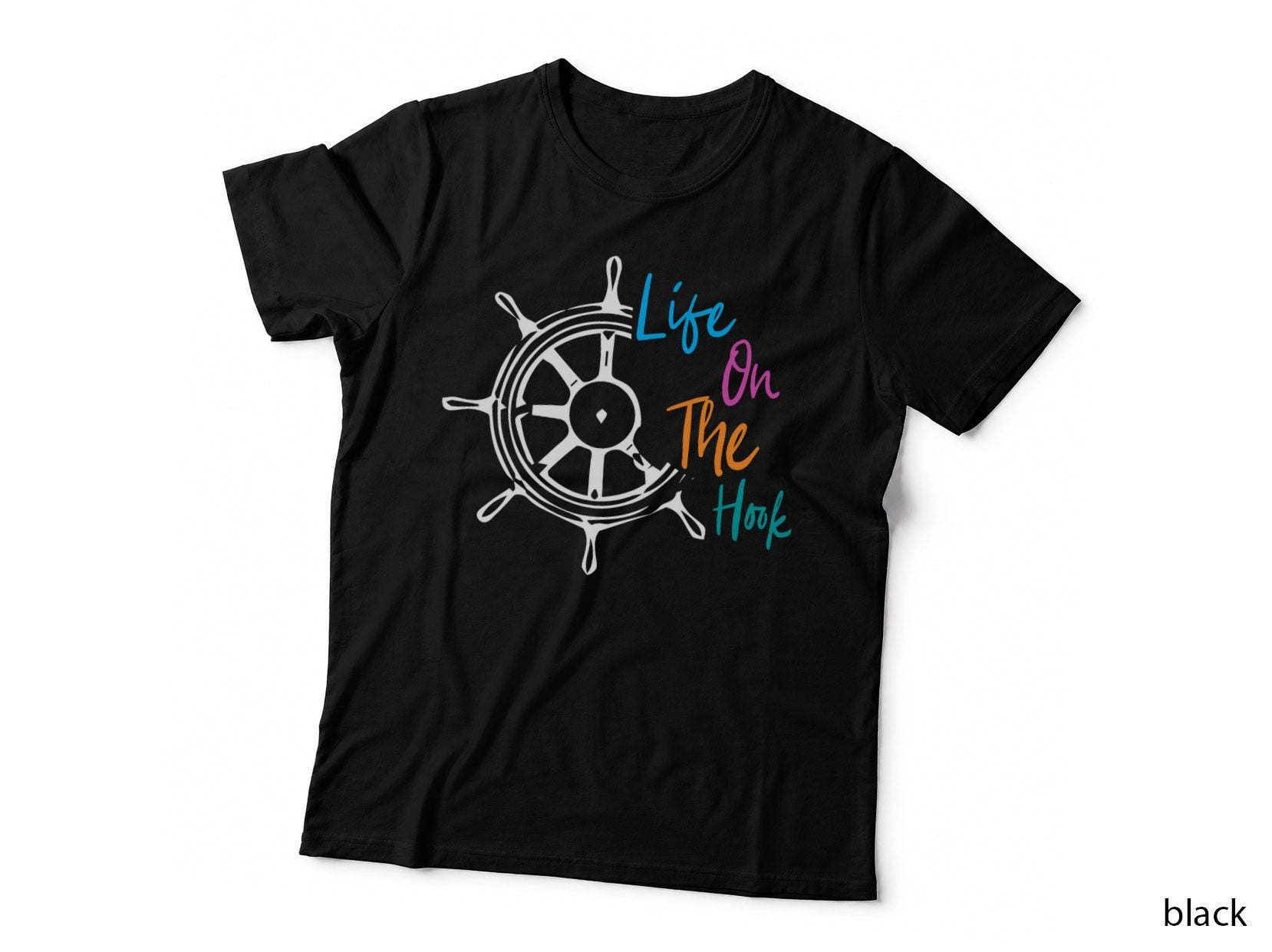 Life on the Hook Sailing T-Shirt, Nautical Adventure Style, Sailing Apparel