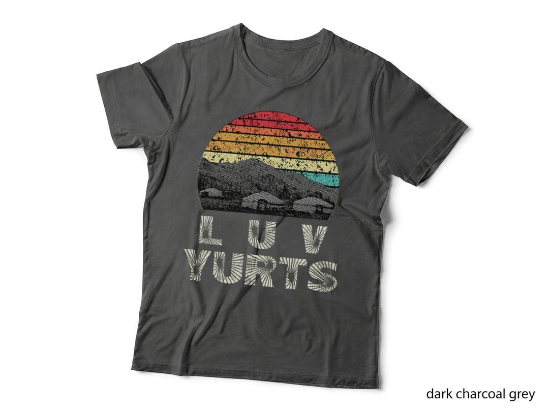 Luv Yurts Love Camping Retro Valentines Day Camper T-Shirt