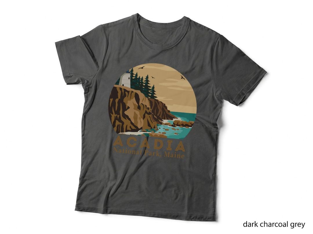 Lyge Vintage Acadia National Park Maine Hiking Camping Life T-Shirt