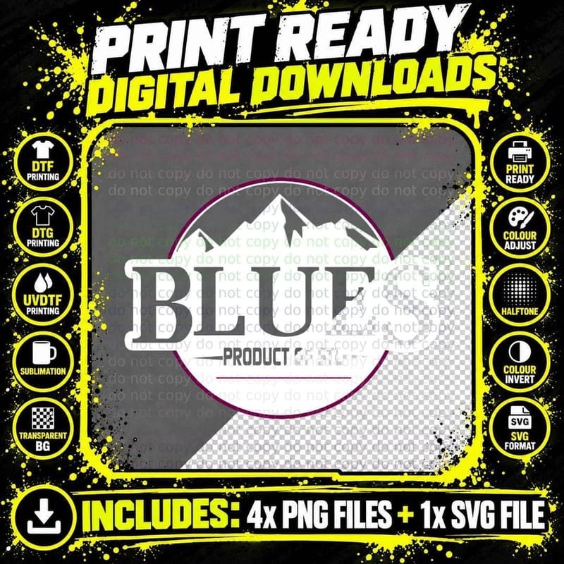 Mountain Blues Tshirt Homegrown STL St Louis T-Shirt Png SVG Digital Bundle
