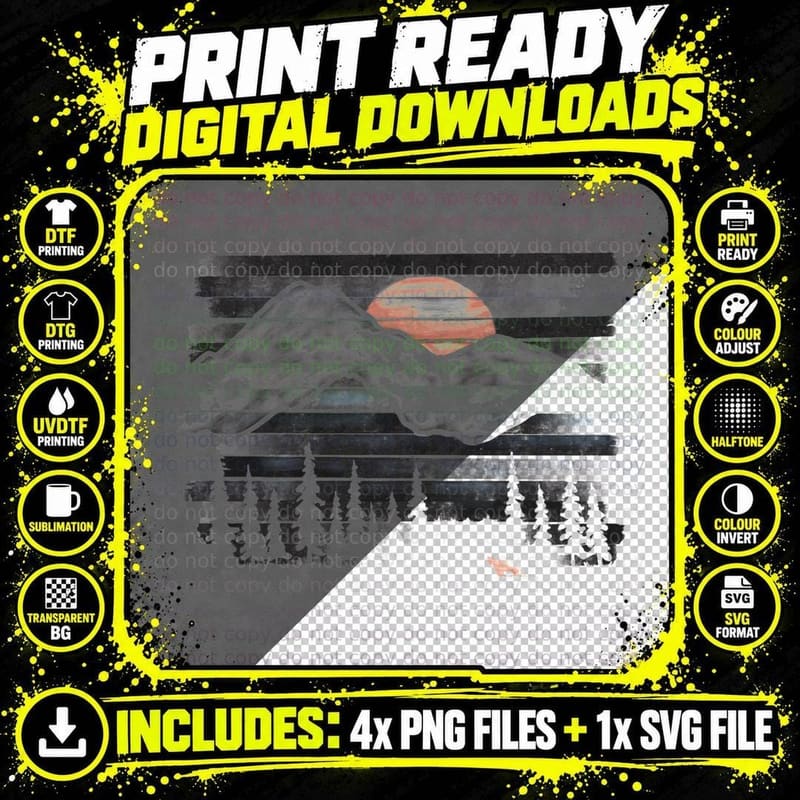 Mountain Lion at Midnight... T-Shirt Png SVG Digital Bundle