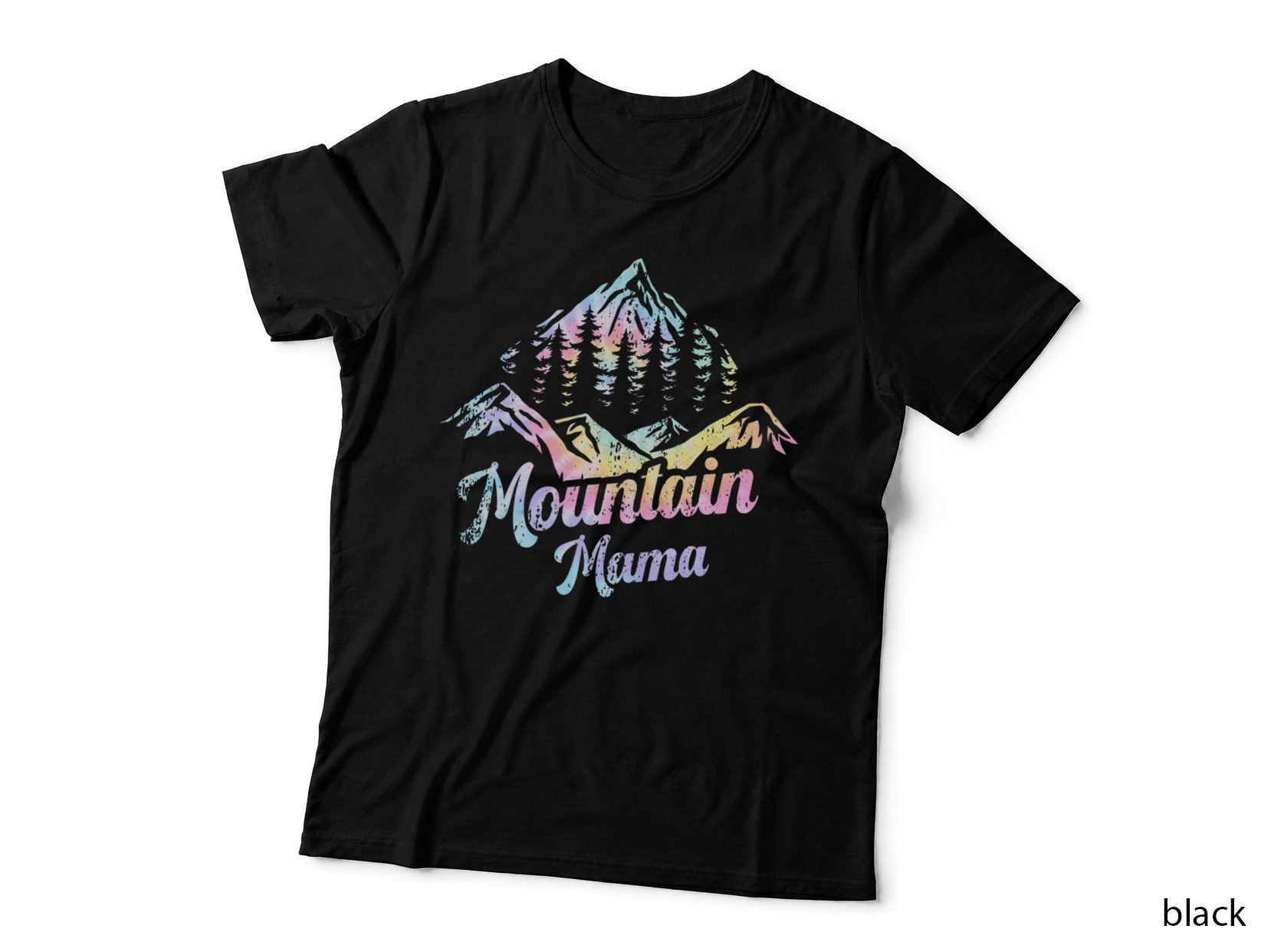 Mountain Mama Tie Dye T-Shirt, Mom Adventure Apparel, Nature Lovers Gift