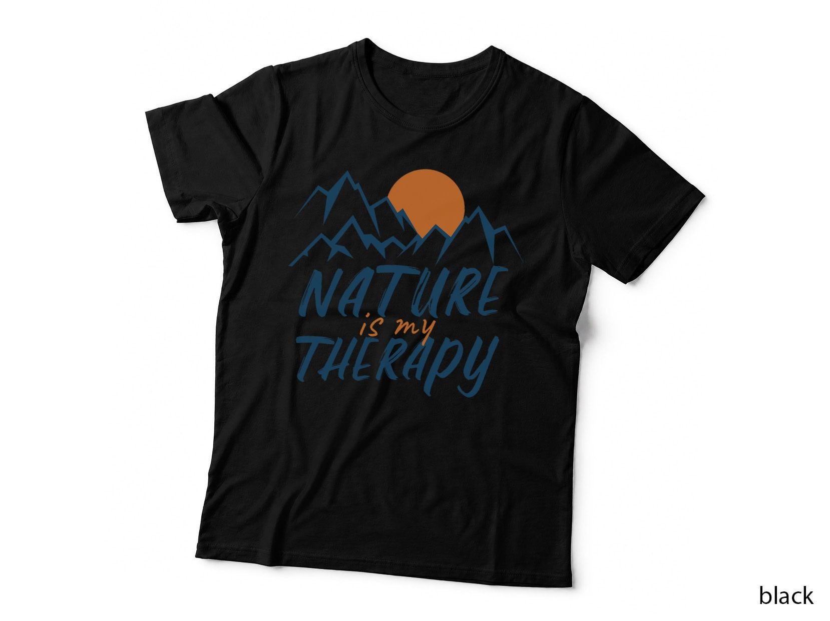 Nature Is My Therapy Hiking Camping Hiker Camper Outdoor T-Shirt